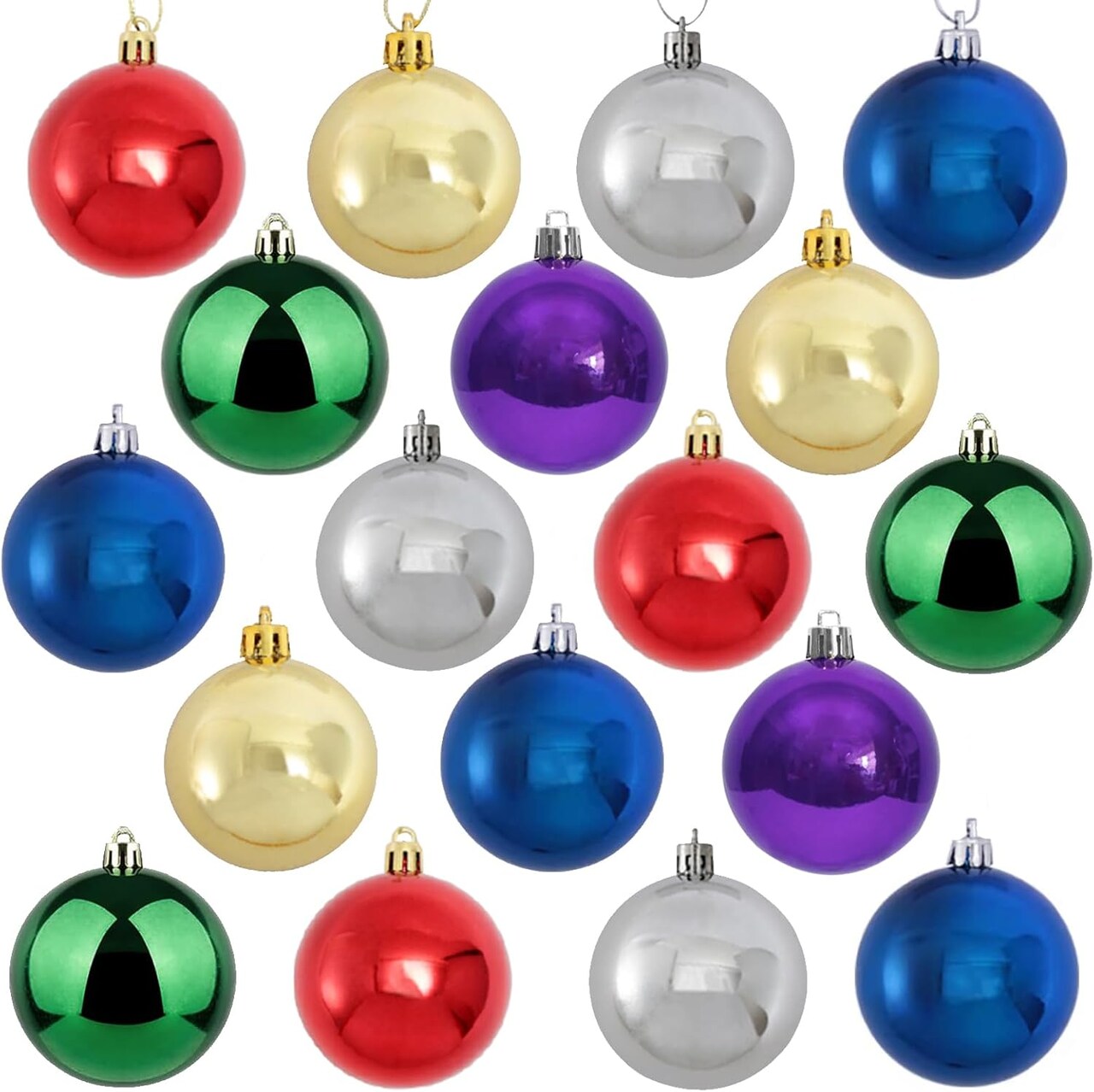 Christmas Balls Decoration 36 Pcs/2.36in Christmas Tree Decorations Shatterproof Hanging Christmas Ornament Balls for Holiday Wreath Xmas Tree Decor Colorful Ball for Party Event